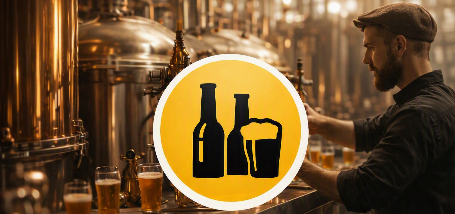Brasseur travaillant dans une brasserie artisanale, entouré de cuves en inox, représentant l’univers de Baroudeur Bière.